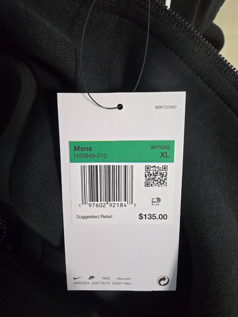 Nike Sportswear Tech Fleece Full Zip Jacket Hoodie Black HV0949-010 Men XL-2XL - Picture 6 of 16